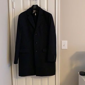Joseph A Bank 1905 overcoat with zip-out shawl collar.  Size large.  Never worn